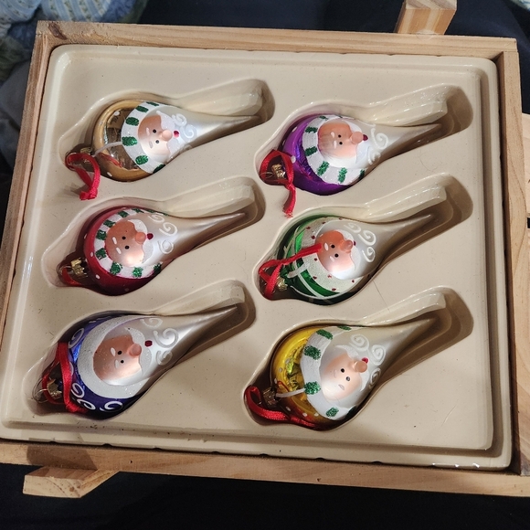 Studio Nova Other - Studio Nova Ornaments Set of 6 Santa Christmas Vintage
